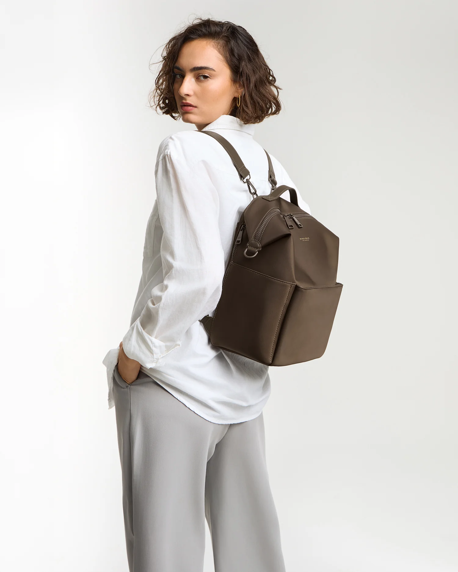 Stevie Backpack Nylon Midi - Image 4