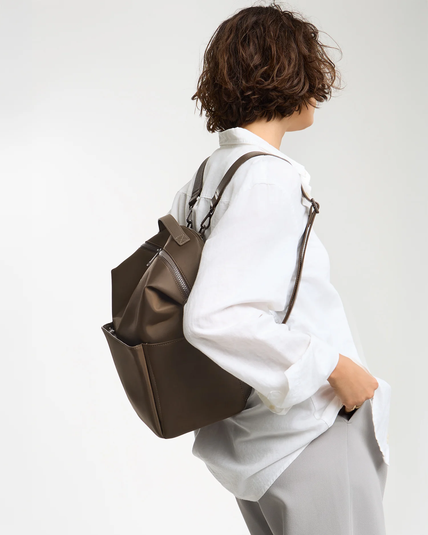 Stevie Backpack Nylon Midi - Image 5